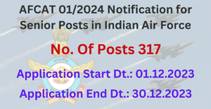 AFCAT 01-2024 Notification