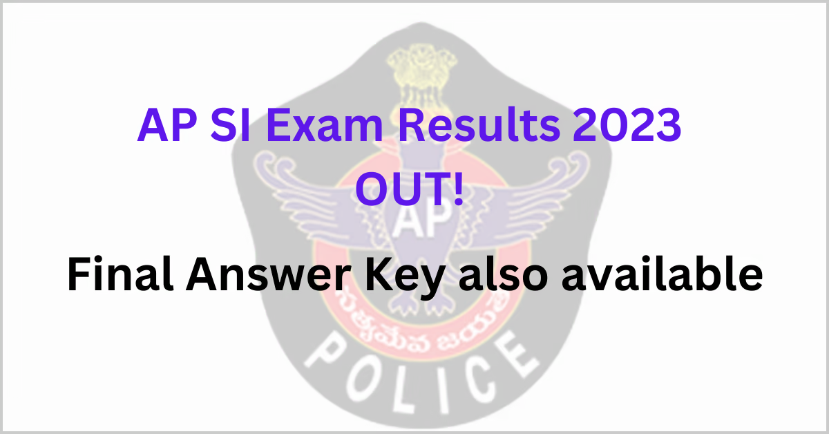 AP SI Exam Results 2023 OUT! Final Answer Key Available 1 AP SI Exam Results 2023 OUT! Final Answer Key Available