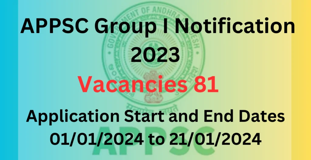 APPSC Group I Notification 2023
