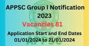 APPSC Group I Notification 2023