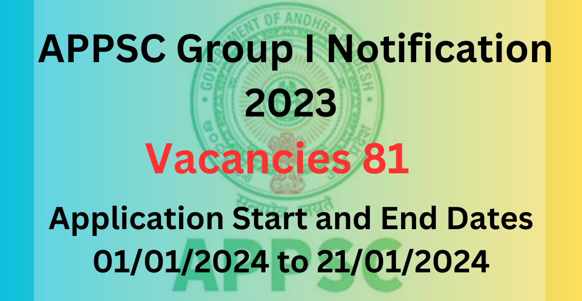 APPSC Group I Notification 2023 released! Search Job