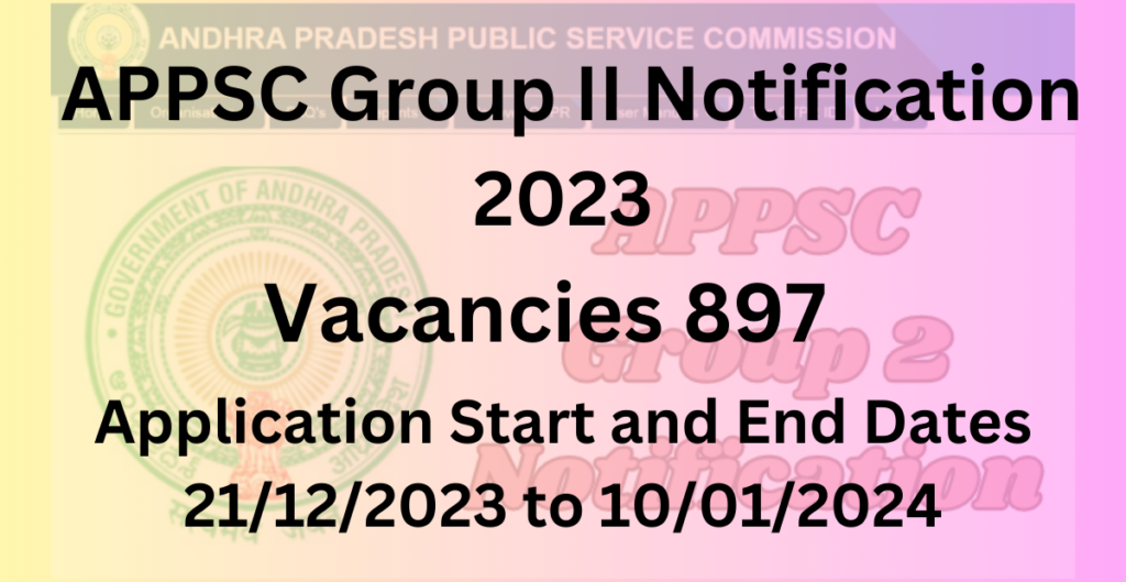 APPSC Group II Notification 2023
