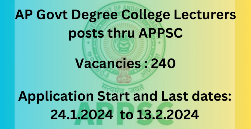Degree College Lecturers
