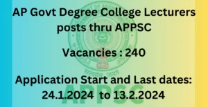 Degree College Lecturers