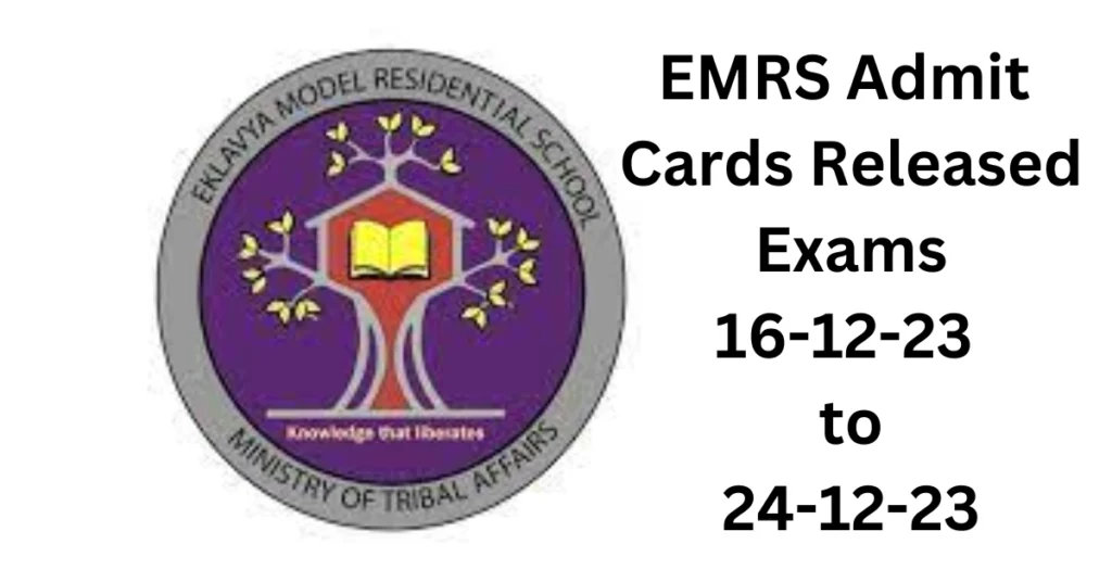 EMRS Admit Cards Released