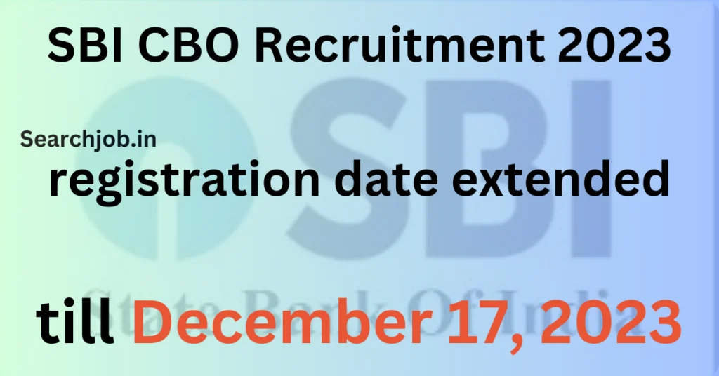 SBI CBO Recruitment 2023