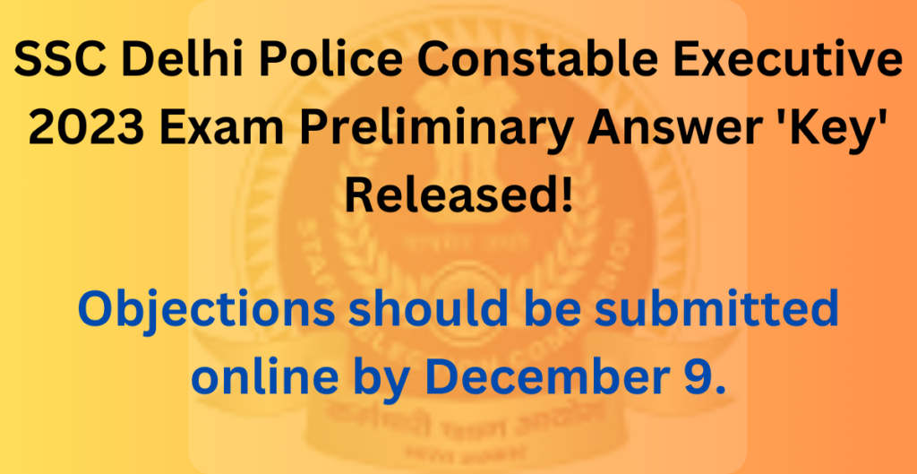 SSC Delhi Police Constable Executive 2023