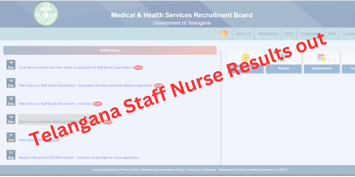 Telangana Staff Nurse Results out! Final Key Available! 1 Telangana Staff Nurse Results out! Final Key Available!