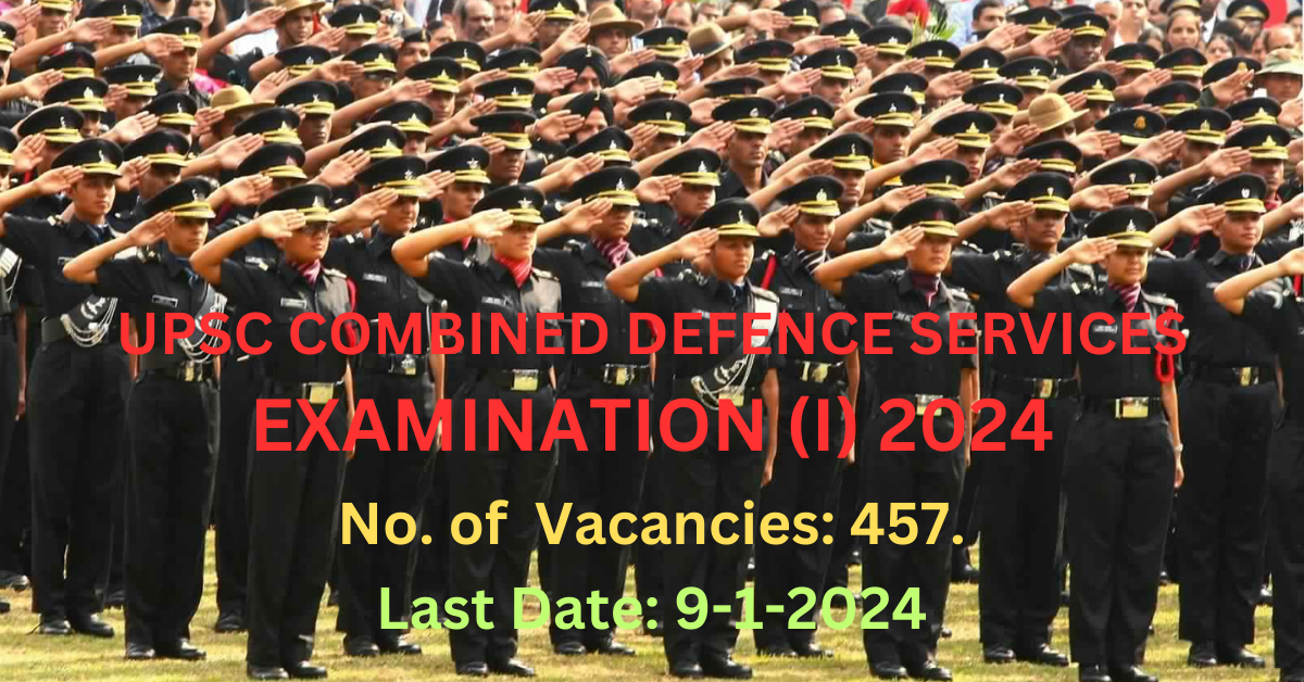 UPSC COMBINED DEFENCE SERVICES EXAMINATION (I) 2024 Notification