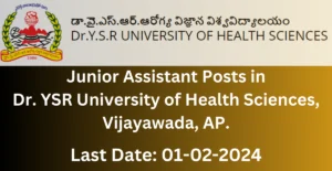 Dr. YSR UHS Recruitment