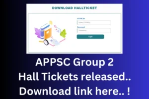 APPSC Group 2 hall tickets
